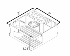 Vanity Fur Mini Cube Caddy With Pole And Tabletop - Black -Oz Grooming World VF MCC BLK 1