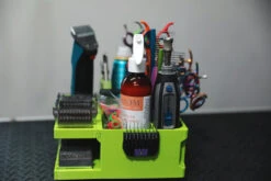 Vanity Fur Mini Cube Caddy With Pole And Tabletop - Lime Green -Oz Grooming World VF MCC LMG 6